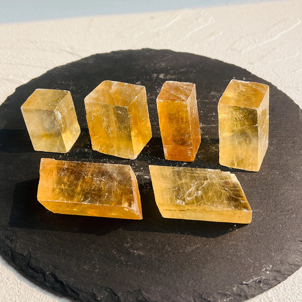Honey Calcite Natural Raw Crystal Cluster Specimen