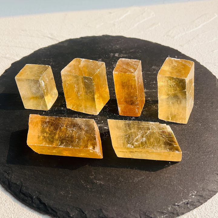 Honey Calcite Natural Raw Crystal Cluster Specimen