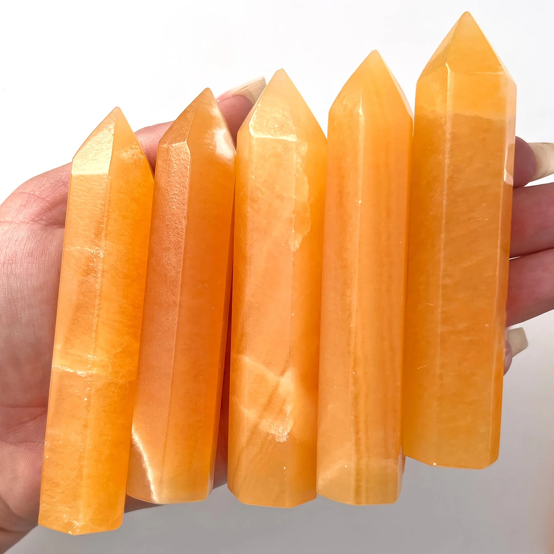 Honey Calcite Crystal Tower