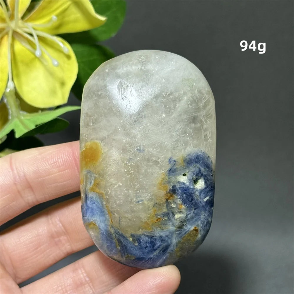 Blue Kyanite Crystal Palm Stone Natural Polished Piece