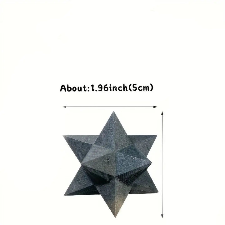 Shungite Crystal Carved Merkaba Star Sacred Geometry