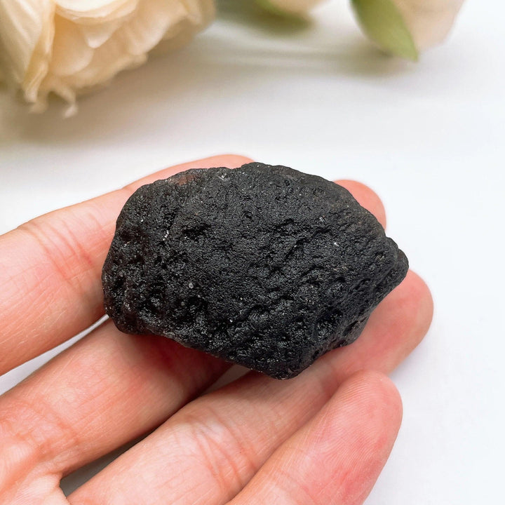 Czech Black Tektite Natural Meteorite Specimen Stone