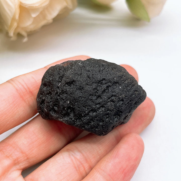 Czech Black Tektite Natural Meteorite Specimen Stone