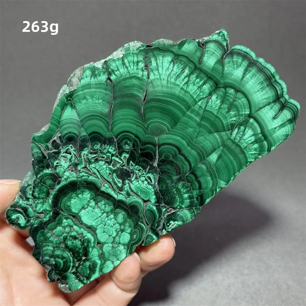 Malachite Raw Crystal Natural Stone Slice Mineral Slab