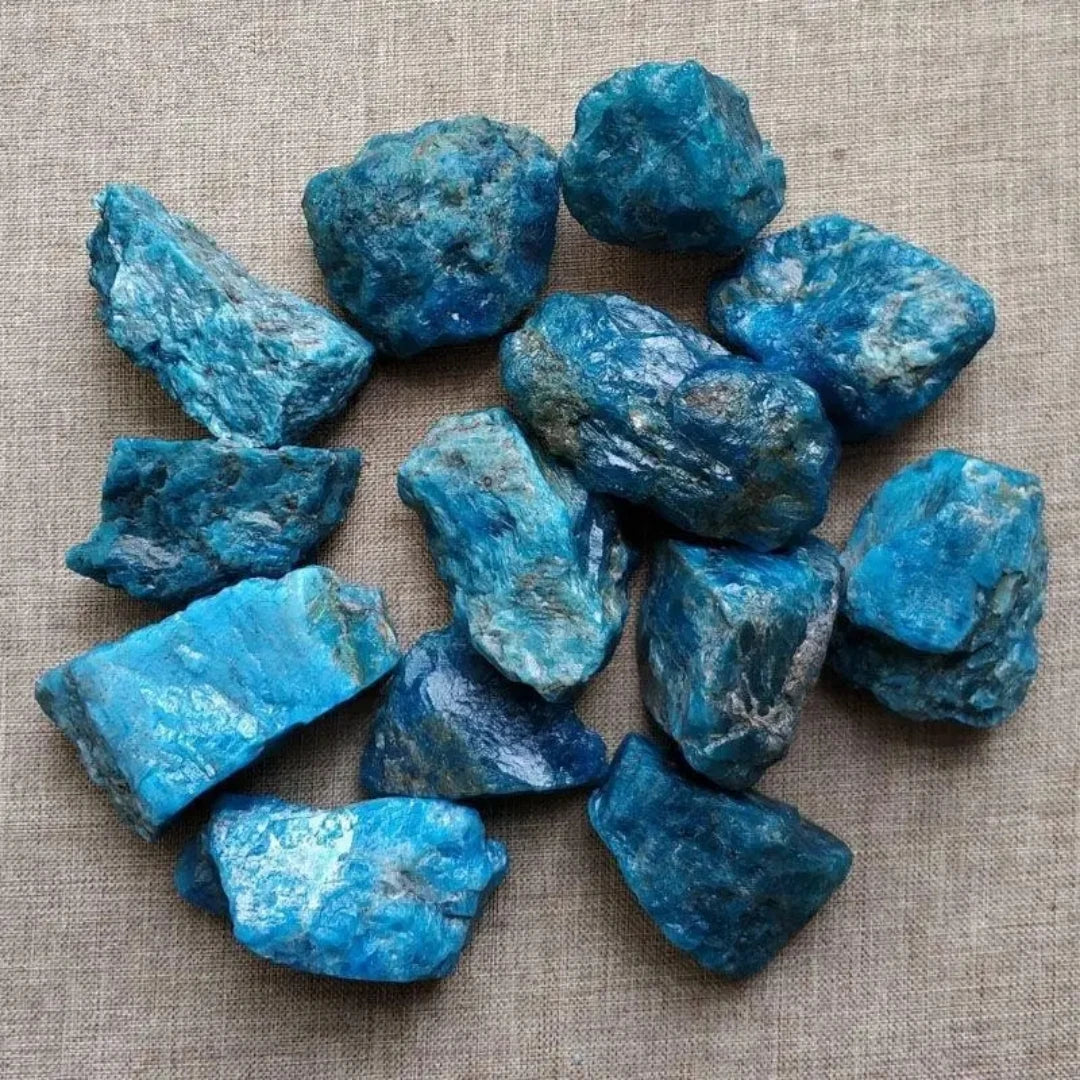 Blue Apatite Raw Crystal Chunk