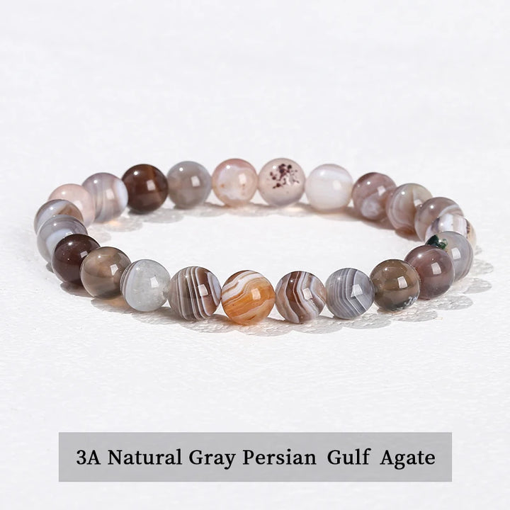 Natural Stone Beaded Bracelet in 30+ Crystal Varieties