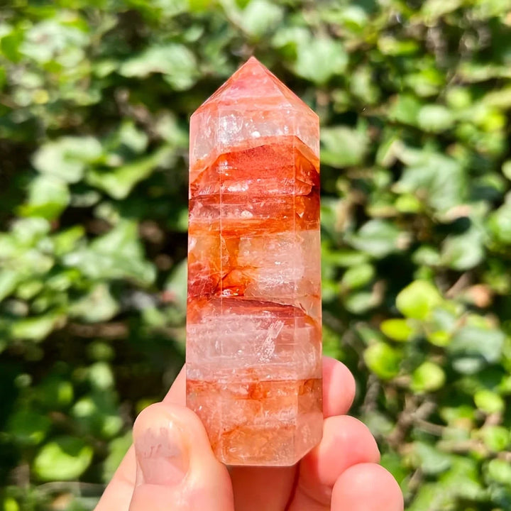 Hematoid Quartz Crystal Tower