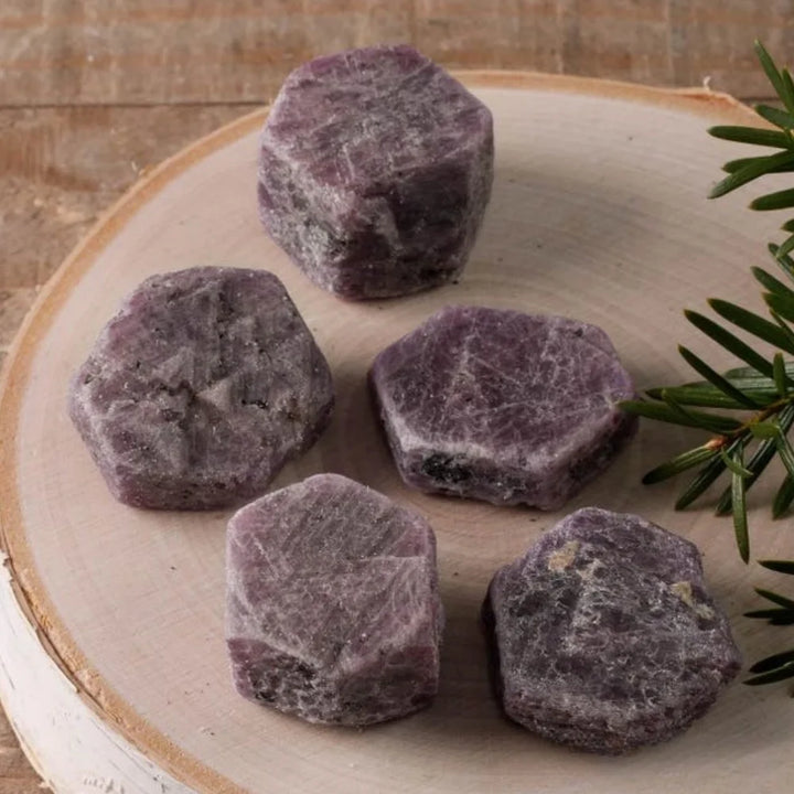 Ruby Raw Crystal Hexagon Sacred Geometry Specimens