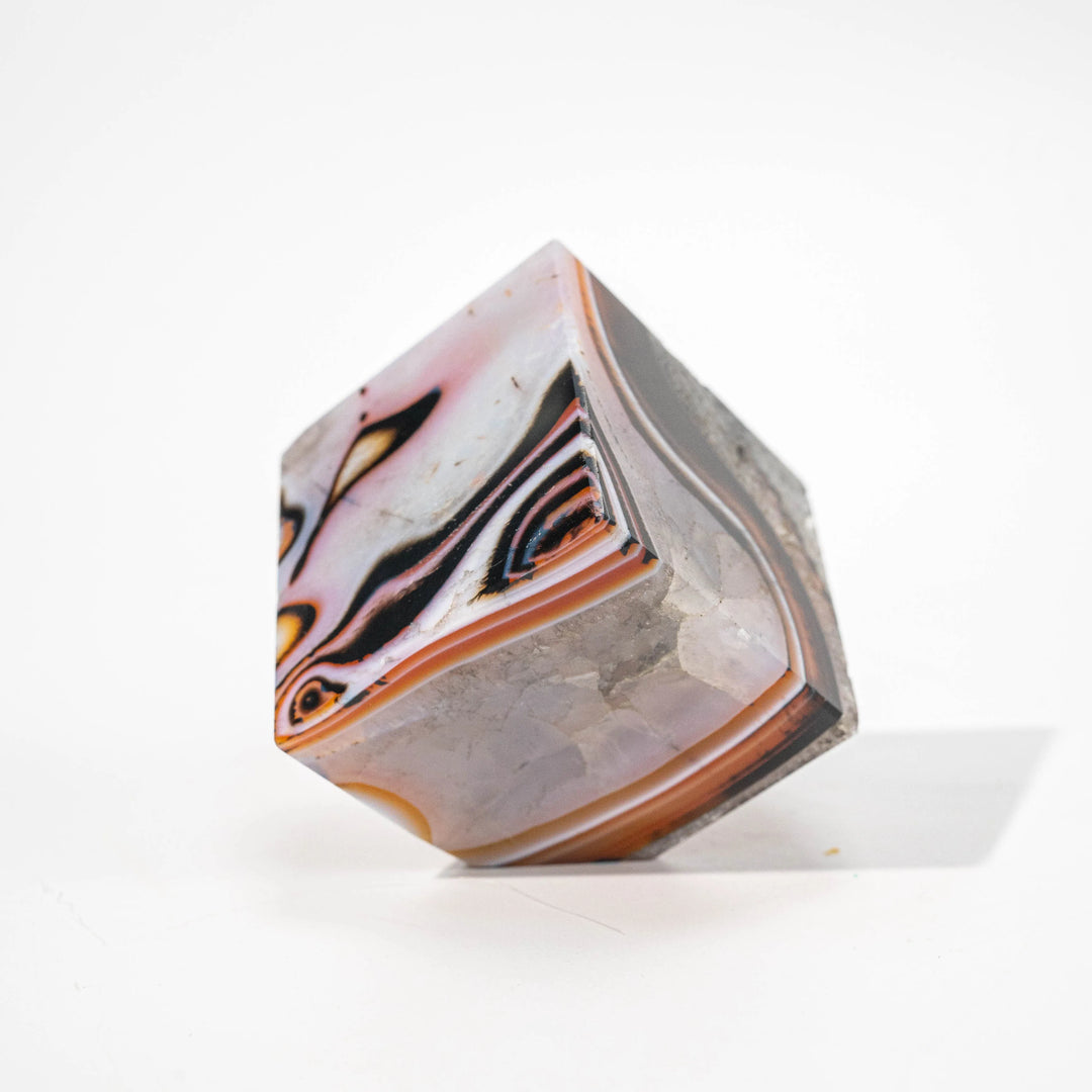 Agate Crystal Polished Cube Natural Stone Block