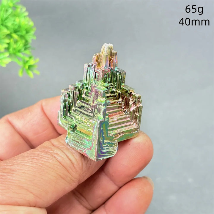 Rainbow Bismuth Crystal Pyramid Collector Specimen