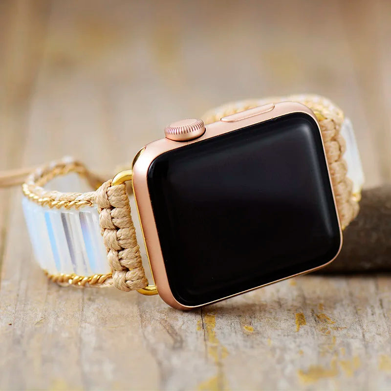 Quartz Crystal Apple iWatch Band 38-49mm Beaded
