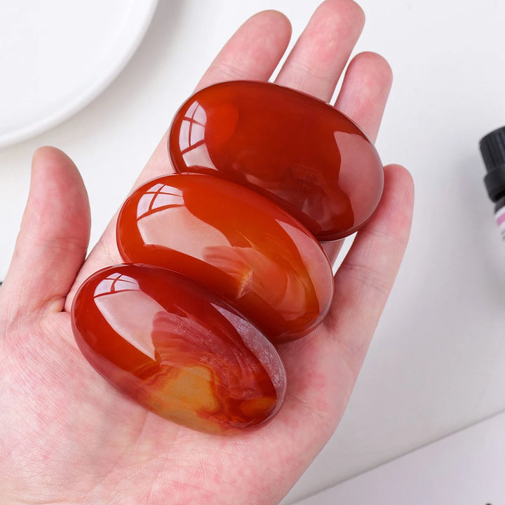 Carnelian Crystal Palm Stone