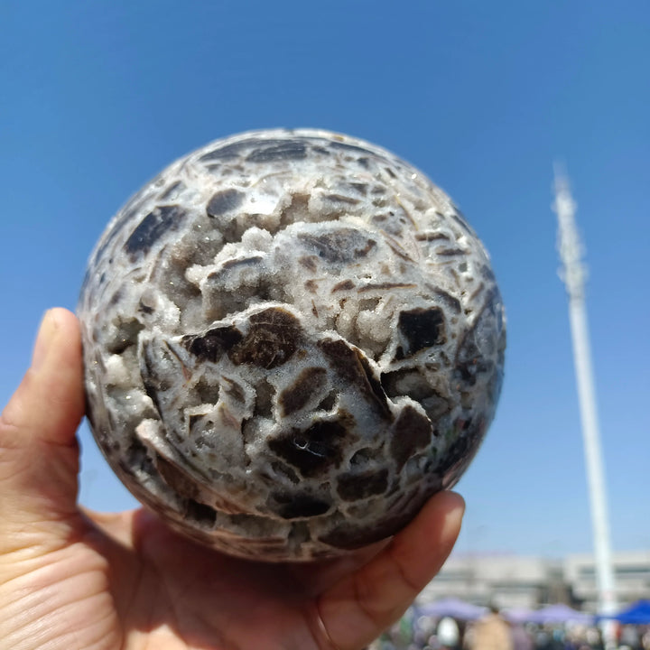 Sphalerite Crystal Sphere Natural Gray Mineral Ball