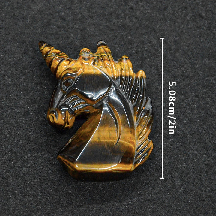 Crystal Carved Unicorn Figurine Statue Multiple Stones