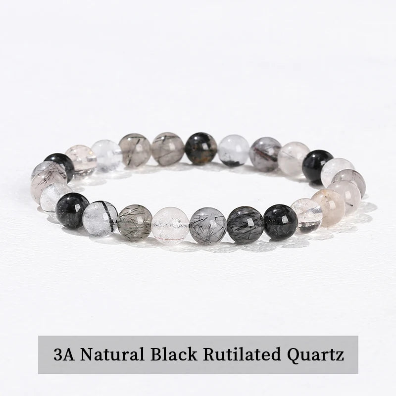 Natural Stone Beaded Bracelet in 30+ Crystal Varieties