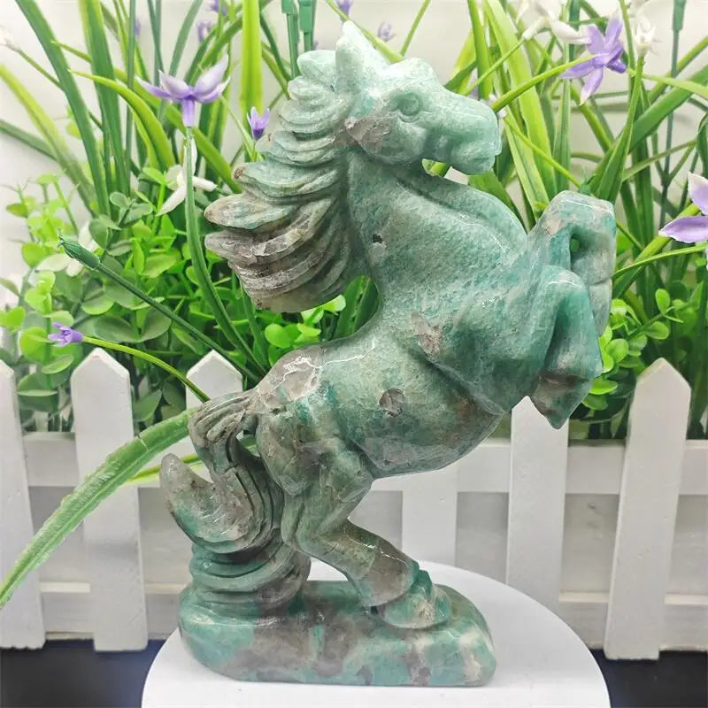 Amazonite Crystal Carved Horse