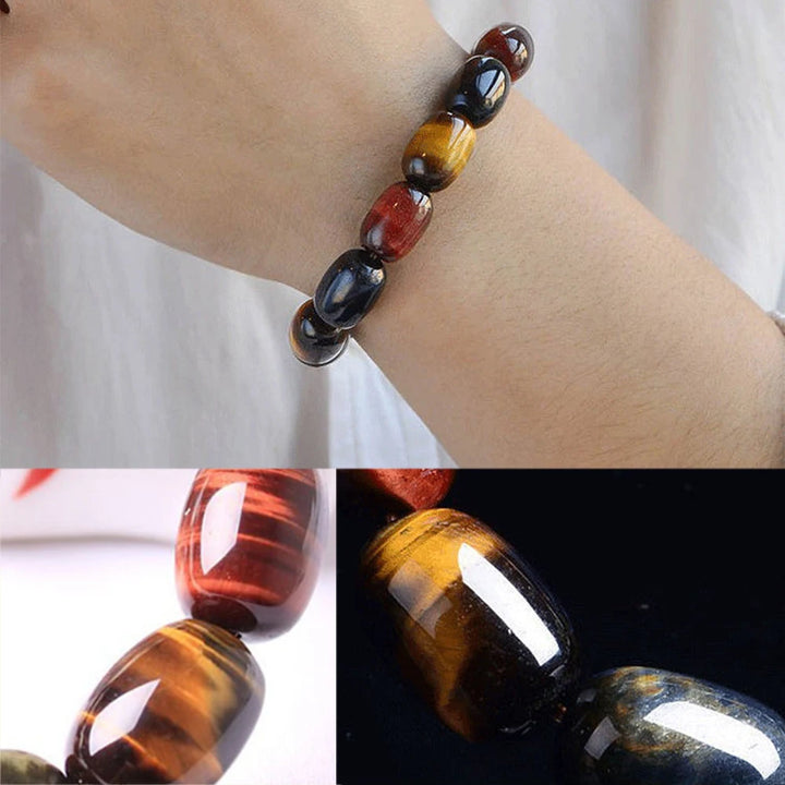 Mixed Color Tiger Eye Beaded Bracelets for Healing