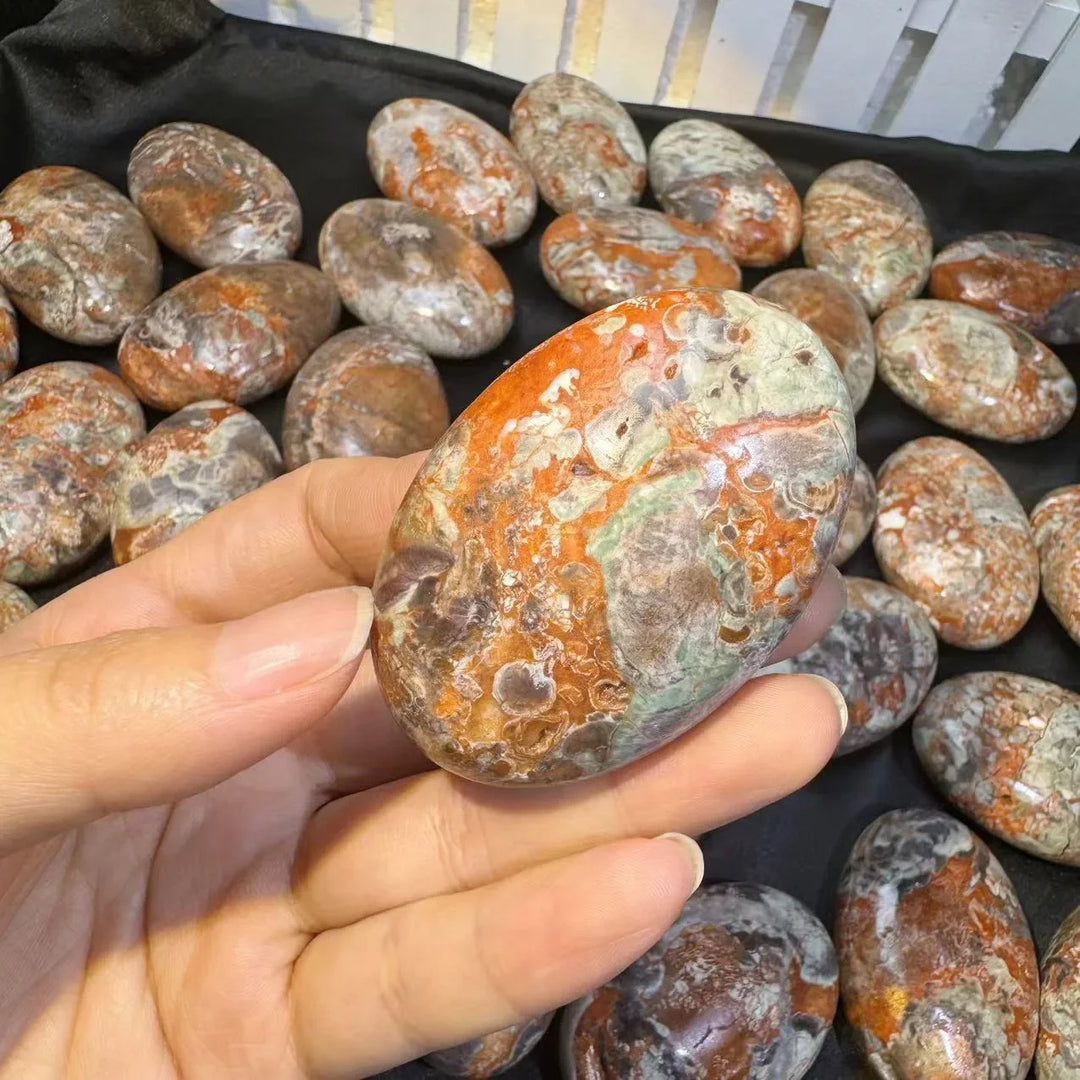Agate Crystal Heart or Palm Stone