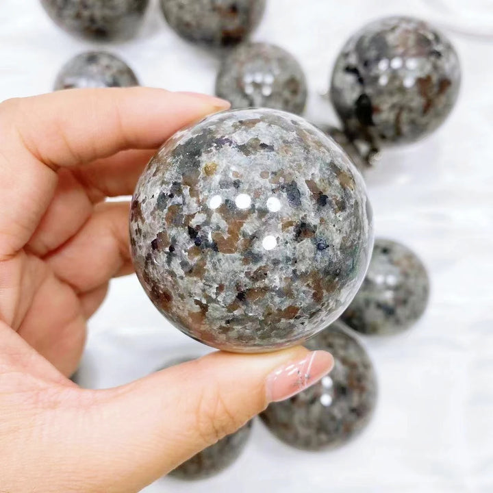 Yooperlite Crystal Sphere Flame UV Reactive Glowing Ball
