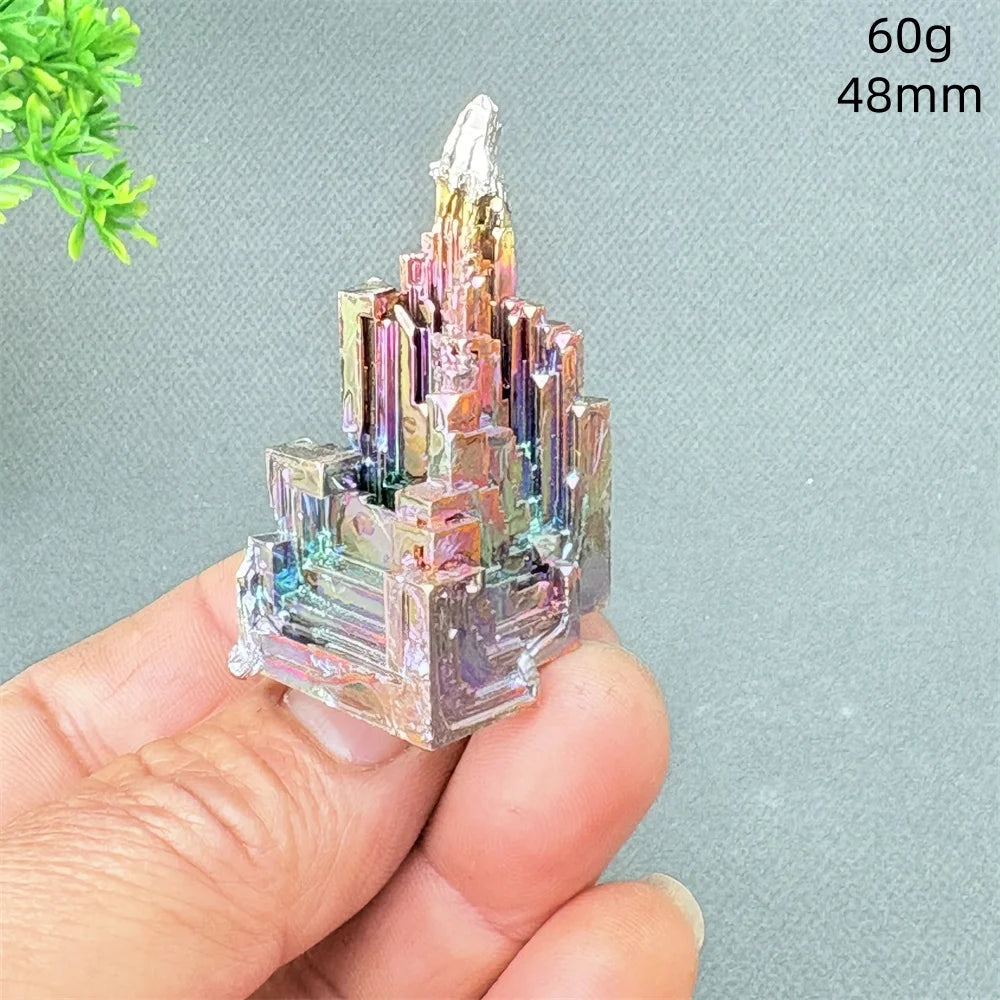 Rainbow Bismuth Crystal Pyramid Collector Specimen