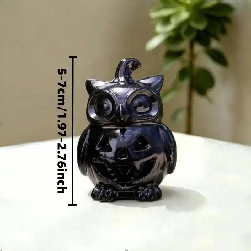 Xiuyu Jade & Obsidian Owl Pumpkin Carving