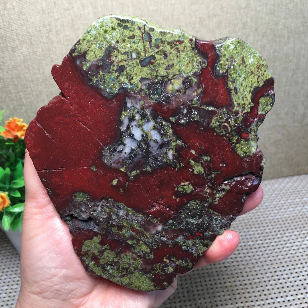 Dragon Blood Jasper Crystal Polished Slice Freeform
