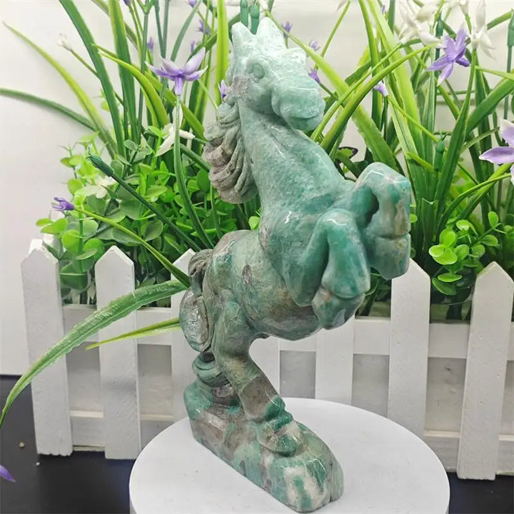 Amazonite Crystal Carved Horse