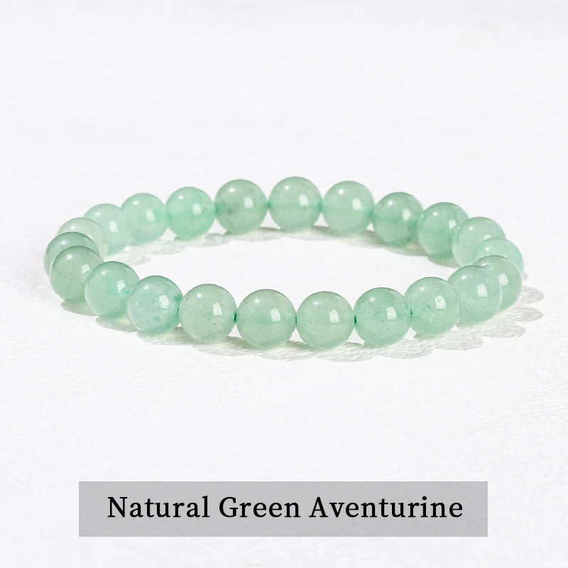 Natural Stone Beaded Bracelet in 30+ Crystal Varieties