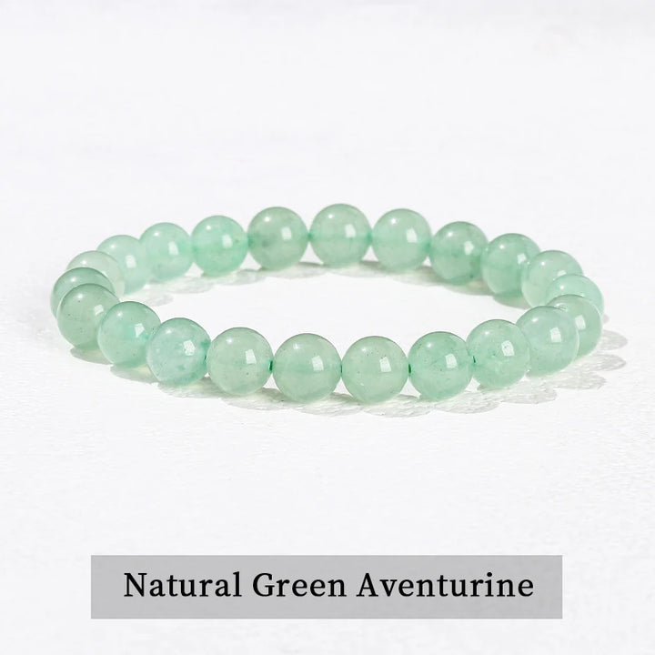 Natural Stone Beaded Bracelet in 30+ Crystal Varieties