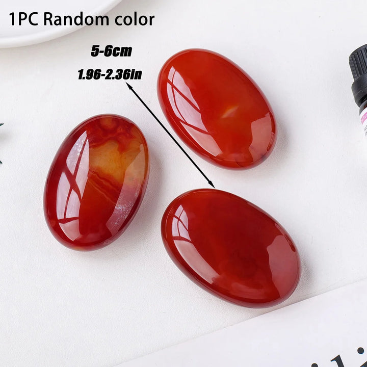 Carnelian Crystal Palm Stone