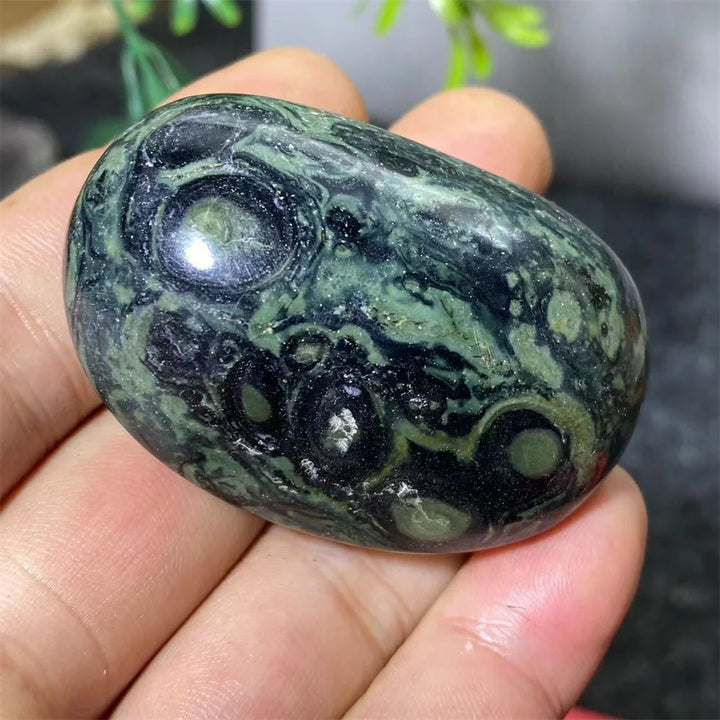 Natural Kambaba Jasper Crystal Polished Palm Stone