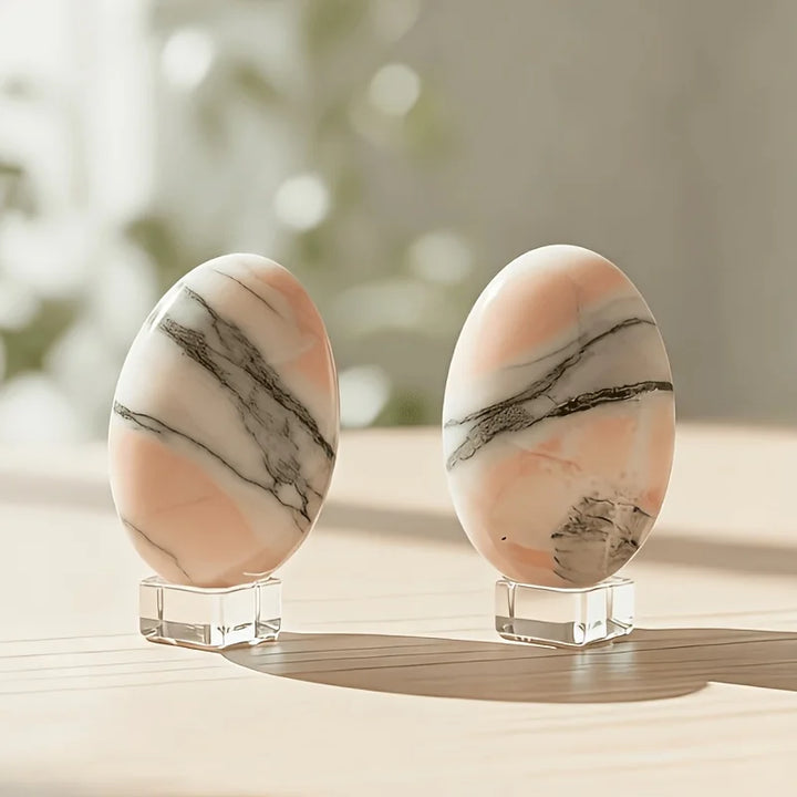 Orange Sunstone Crystal Polished Palm Stone