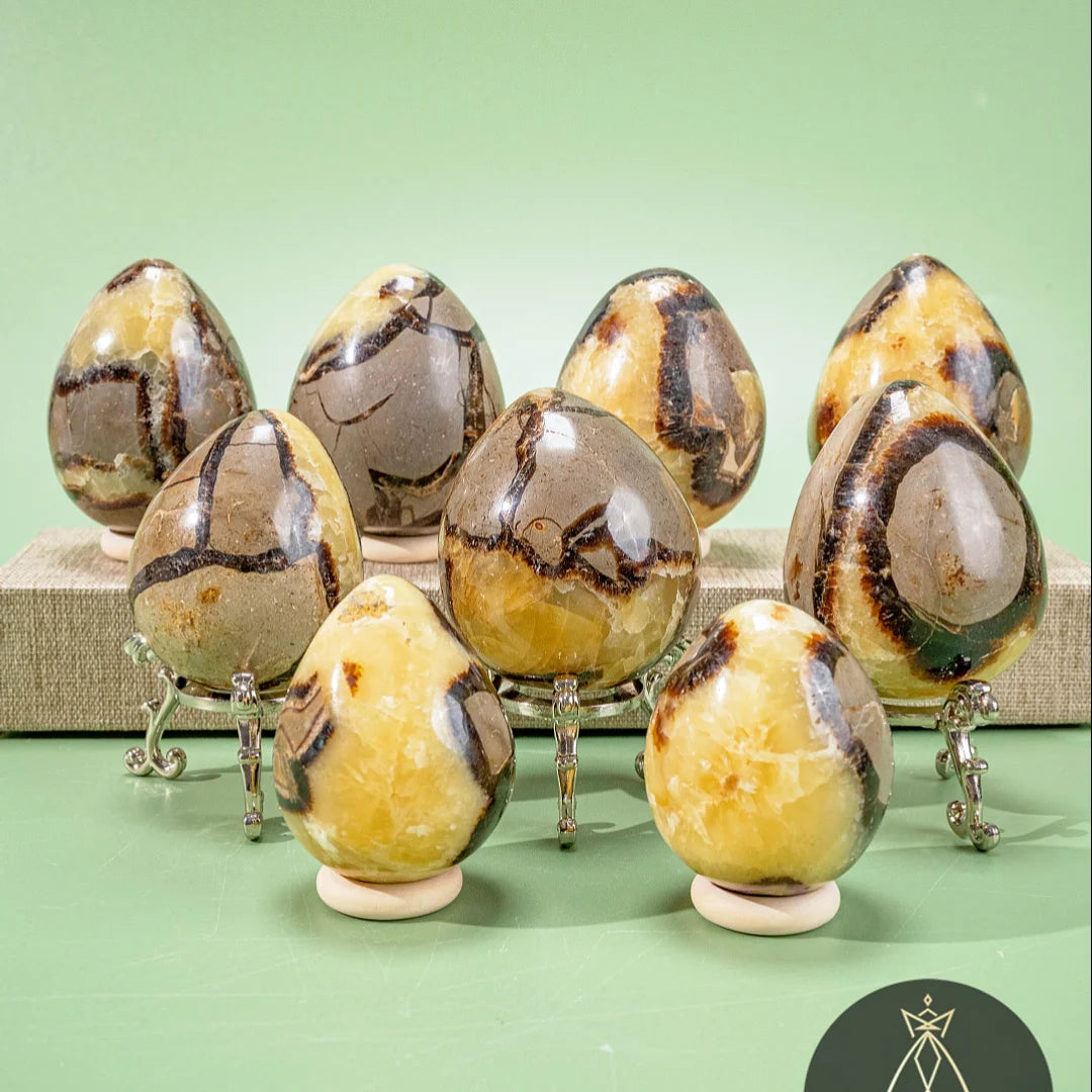 Septarian Crystal Egg Natural Dragon Stone Geode Egg