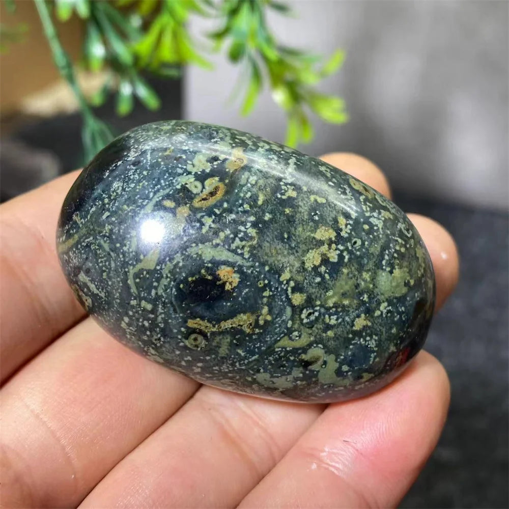 Natural Kambaba Jasper Crystal Polished Palm Stone