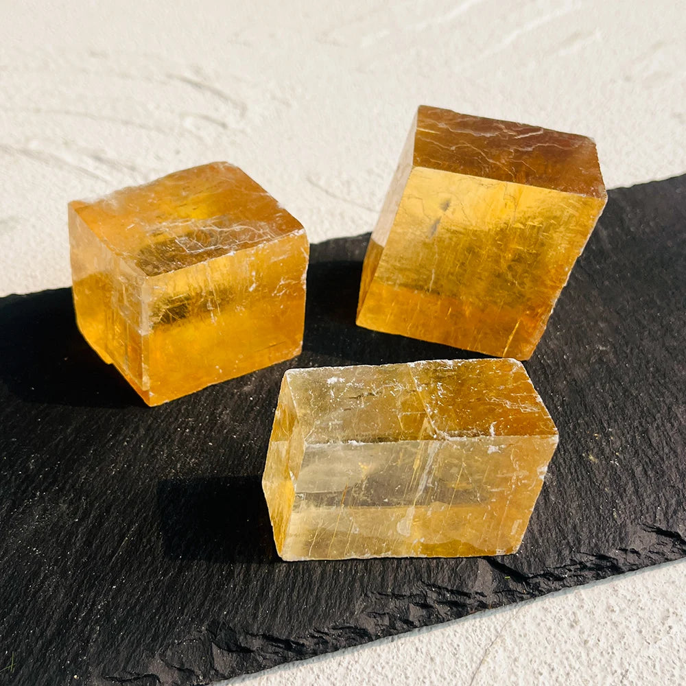 Honey Calcite Natural Raw Crystal Cluster Specimen