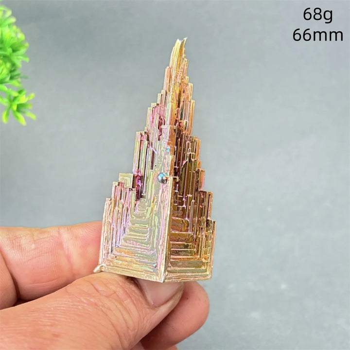 Rainbow Bismuth Crystal Pyramid Collector Specimen