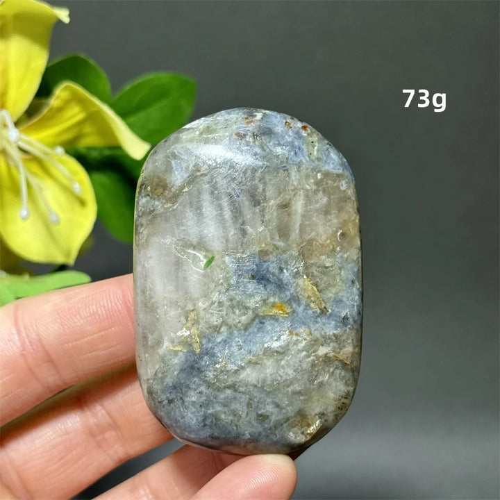Blue Kyanite Crystal Palm Stone Natural Polished Piece