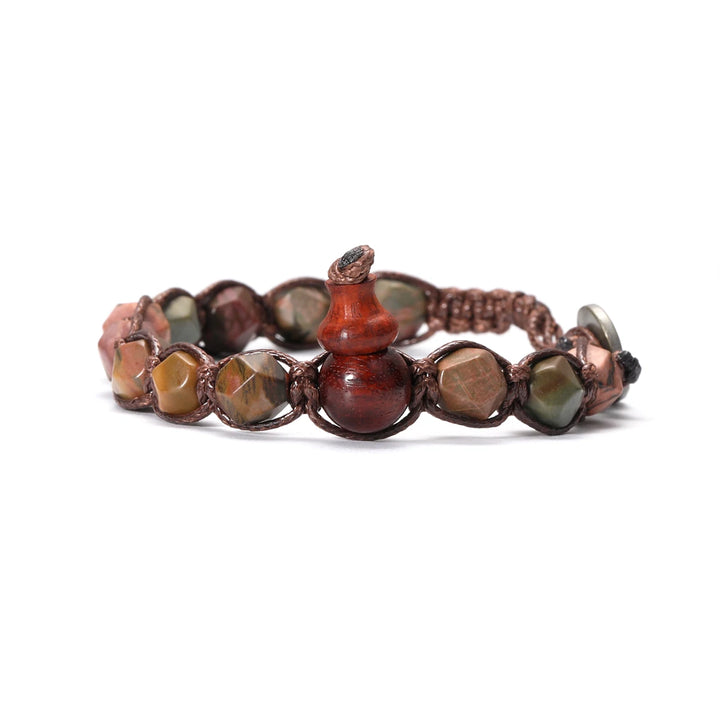 Natural Stone Handwoven Adjustable Unisex Bracelet