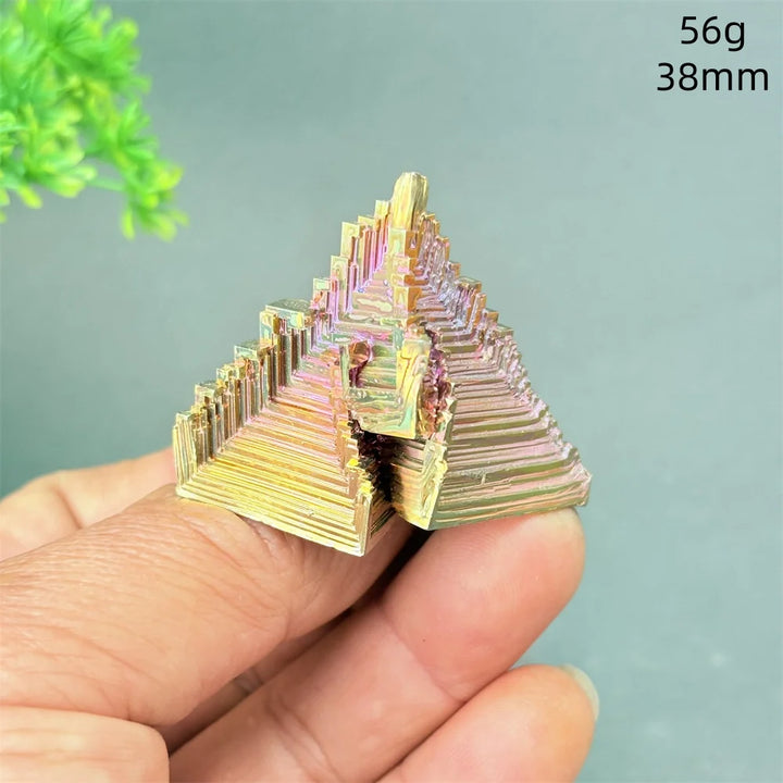 Rainbow Bismuth Crystal Pyramid Collector Specimen