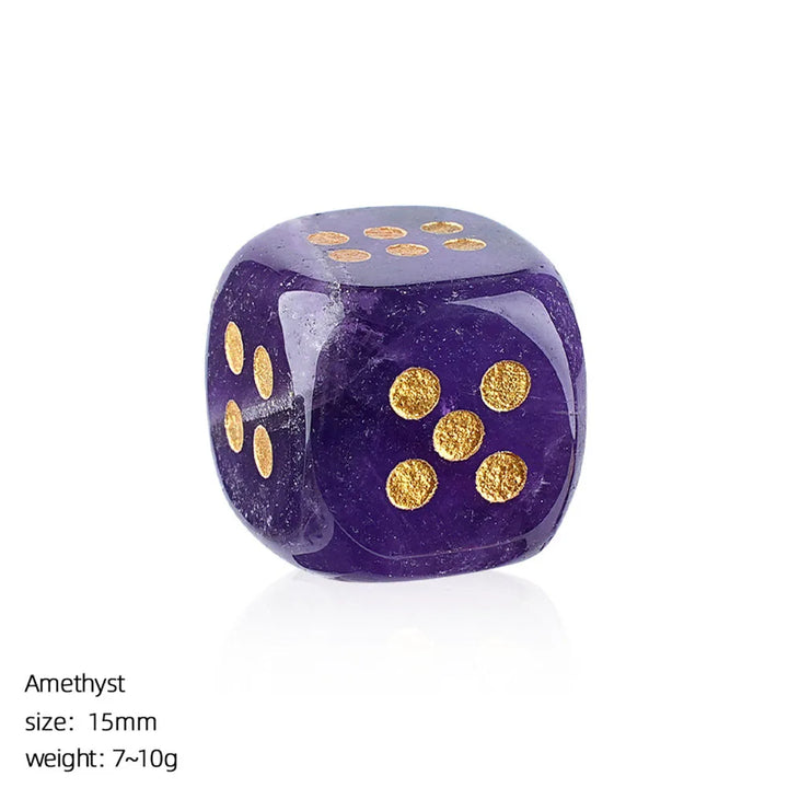 Crystal Carved Dice Rounded Corners Multi-Stone