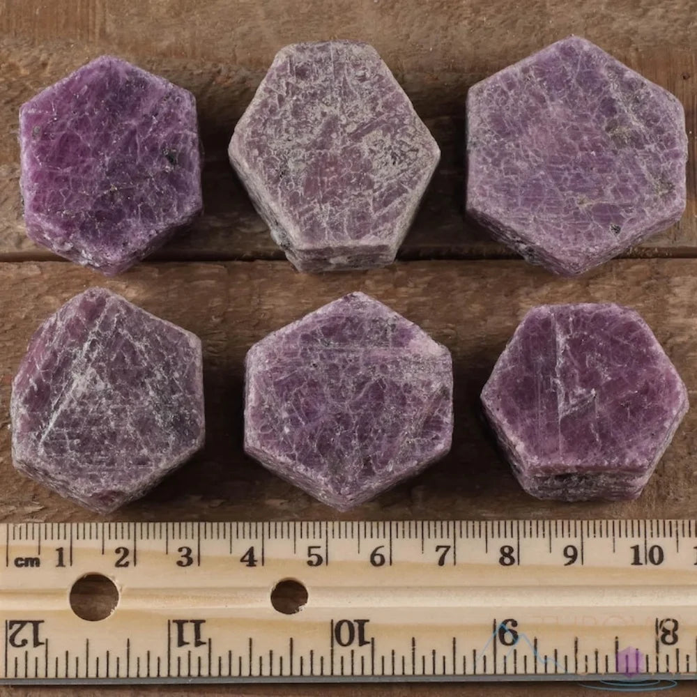 Ruby Raw Crystal Hexagon Sacred Geometry Specimens