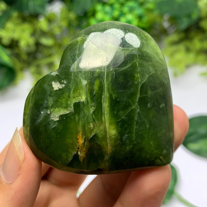 Serpentine Crystal Heart
