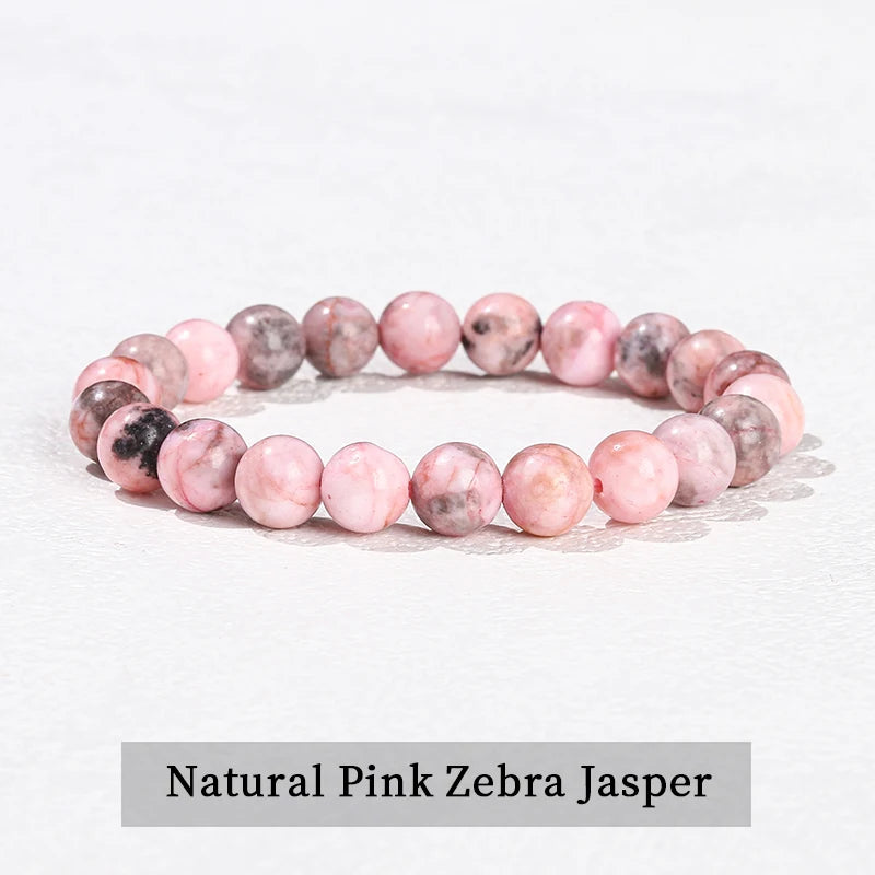Natural Stone Beaded Bracelet in 30+ Crystal Varieties