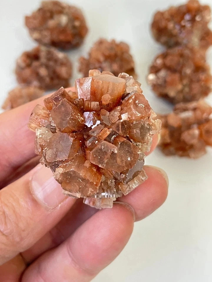 Aragonite Natural "Sputnik" Crystal Cluster Specimen from Morocco