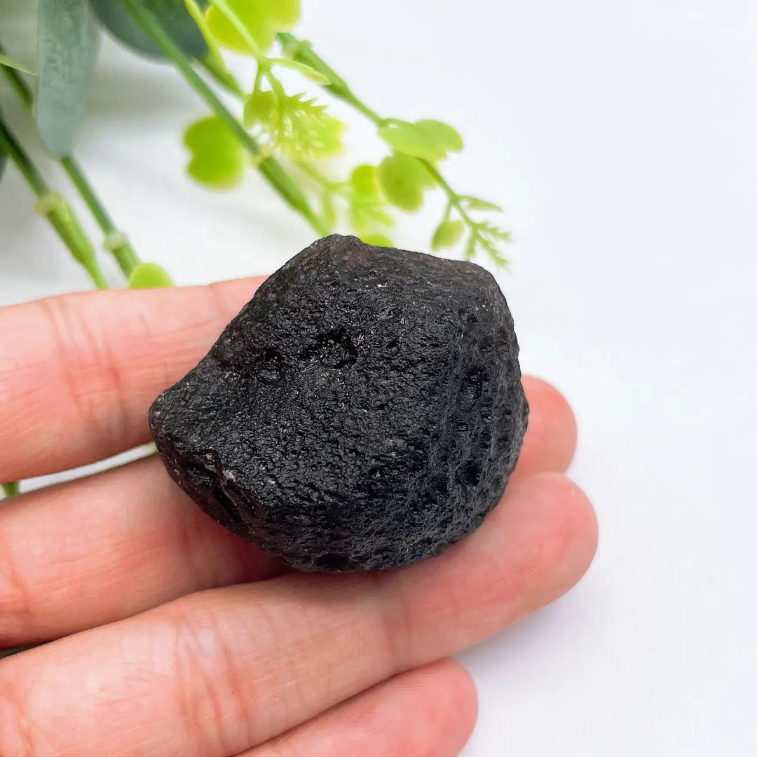 Czech Black Tektite Natural Meteorite Specimen Stone
