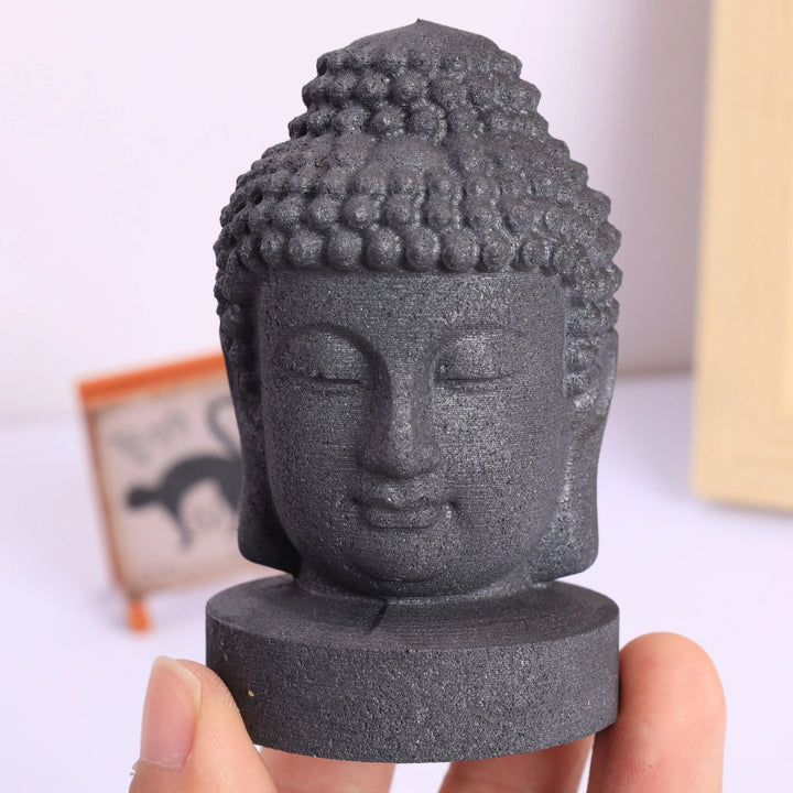 Shungite Crystal Carved Buddha Statue