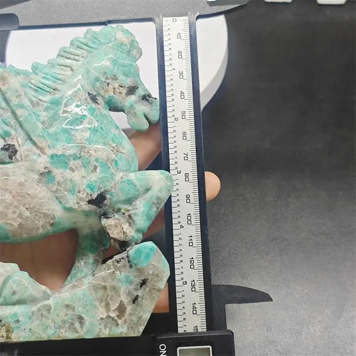 Amazonite Crystal Carved Unicorn Collector Sculpture