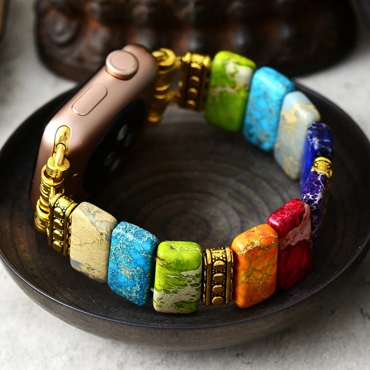 7 Chakra Imperial Jasper Apple iWatch Band