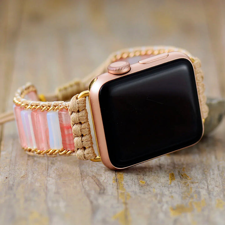 Quartz Crystal Apple iWatch Band 38-49mm Beaded