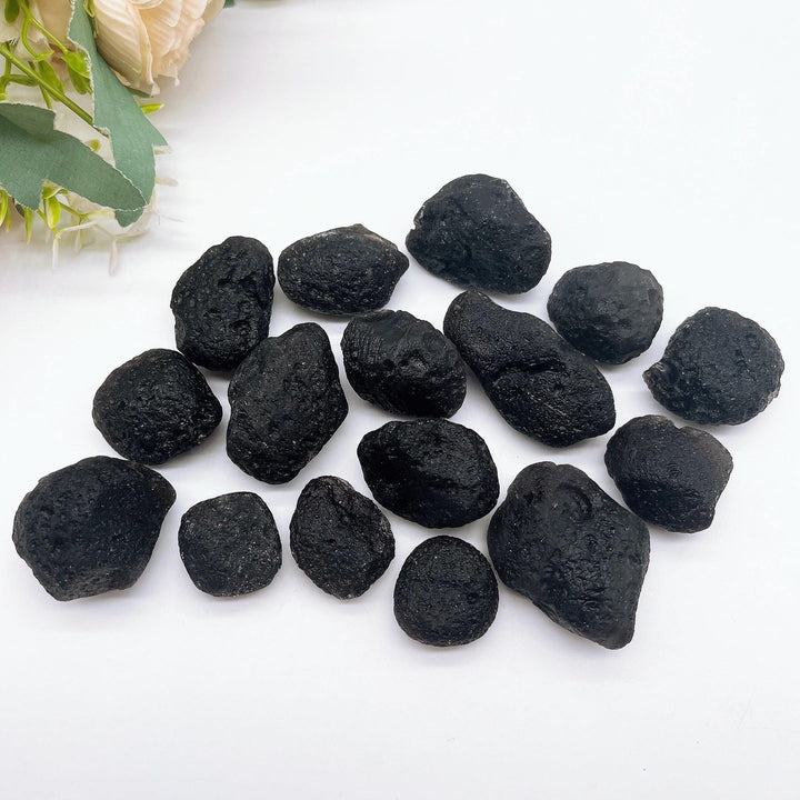 Czech Black Tektite Natural Meteorite Specimen Stone